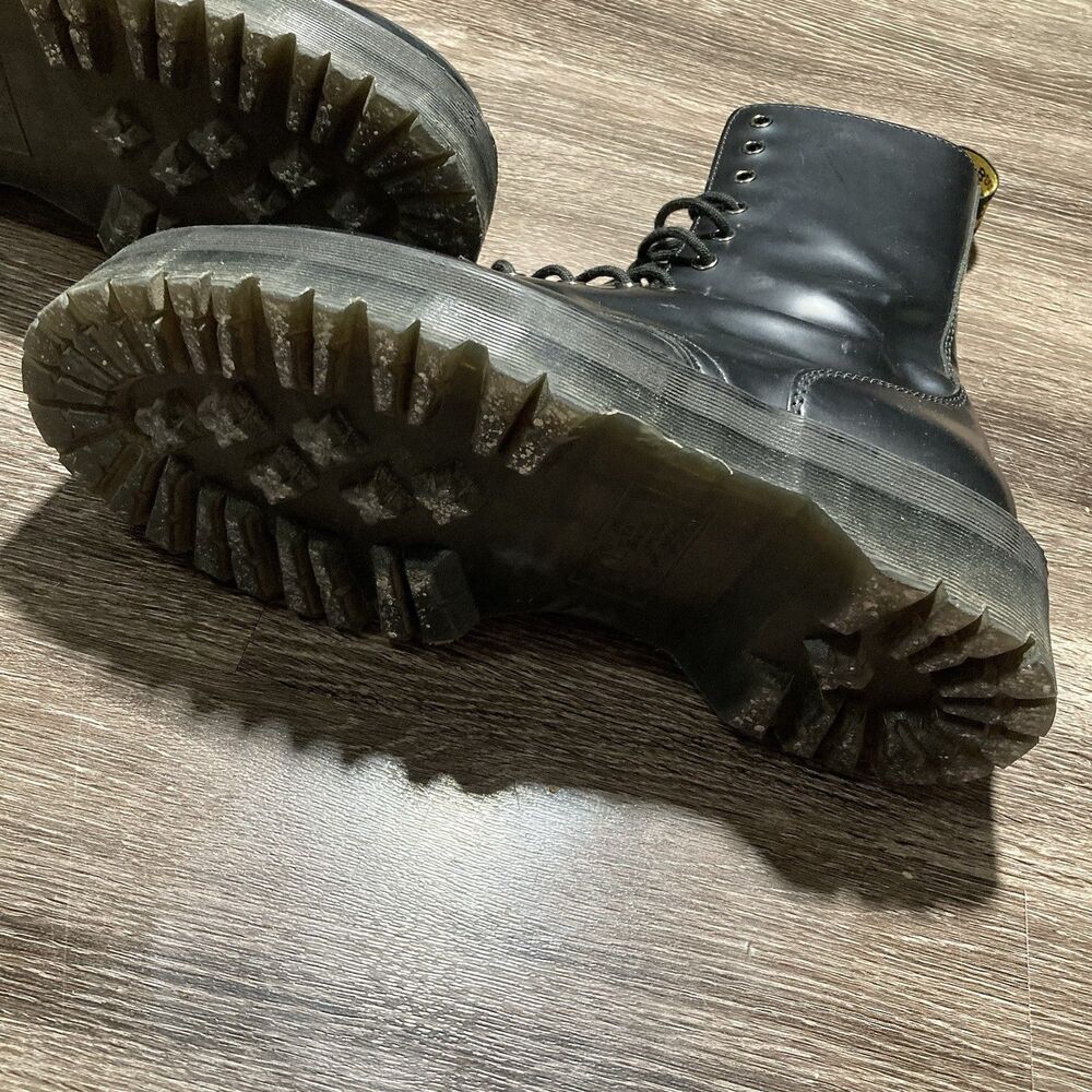 Dr. Martens Jadon Platform Black Leather Womens Boot Size 10 - Picture 3 of 13